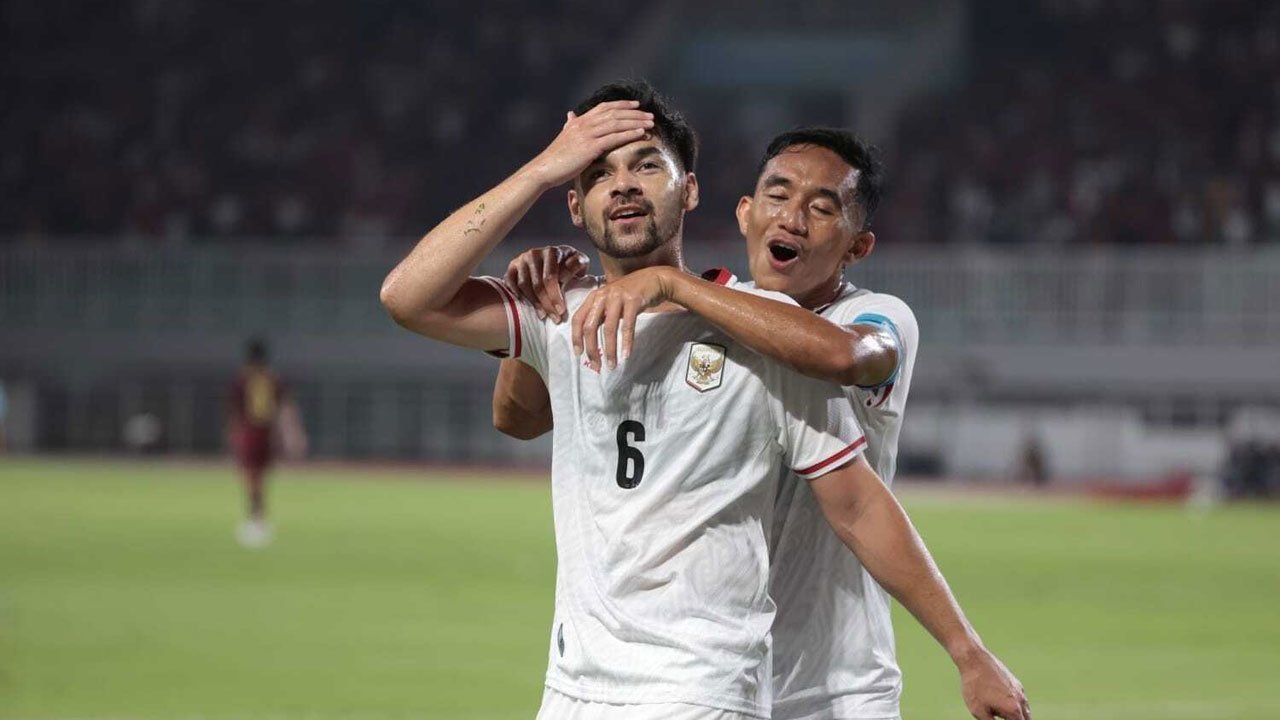 Selebrasi Sandy Walsh Timnas Indonesia